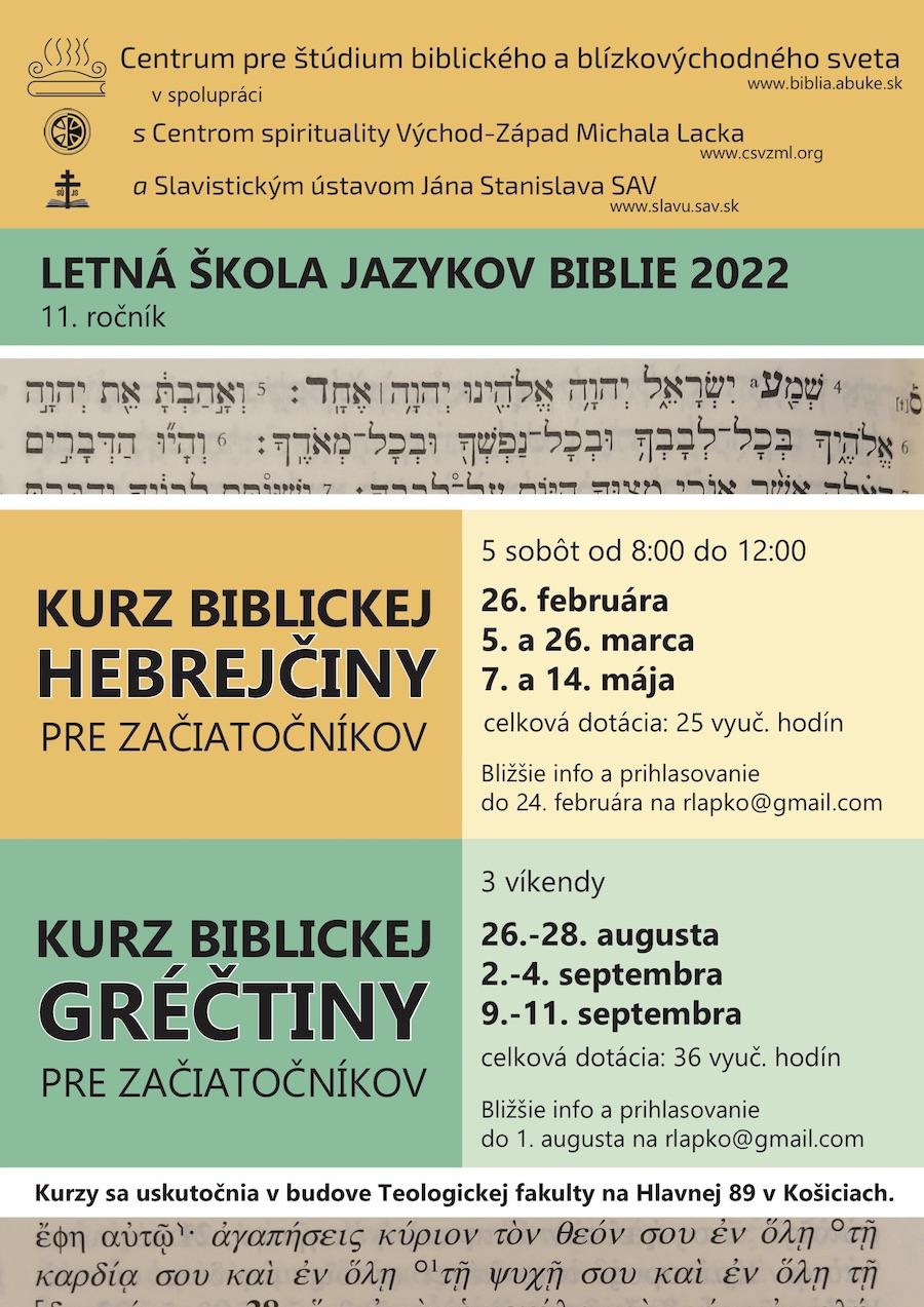 Kosice, Letna skola jazykov Biblie, plagat