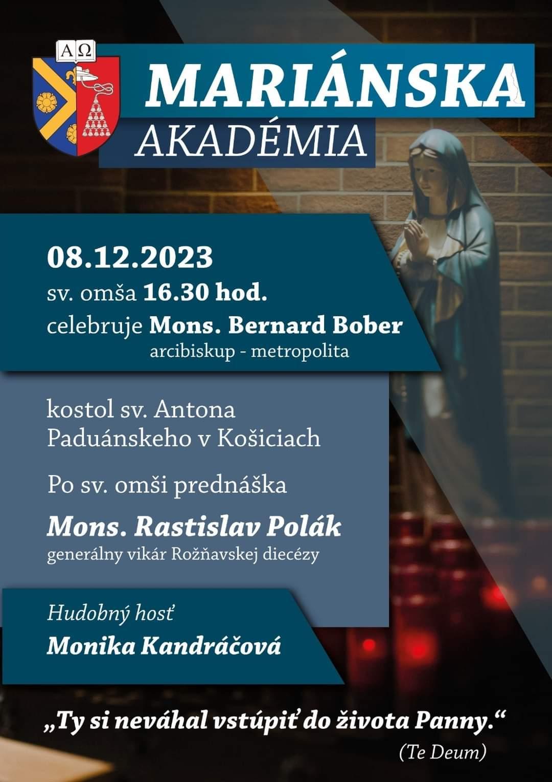 Kosice, Marianska akademia, plagat