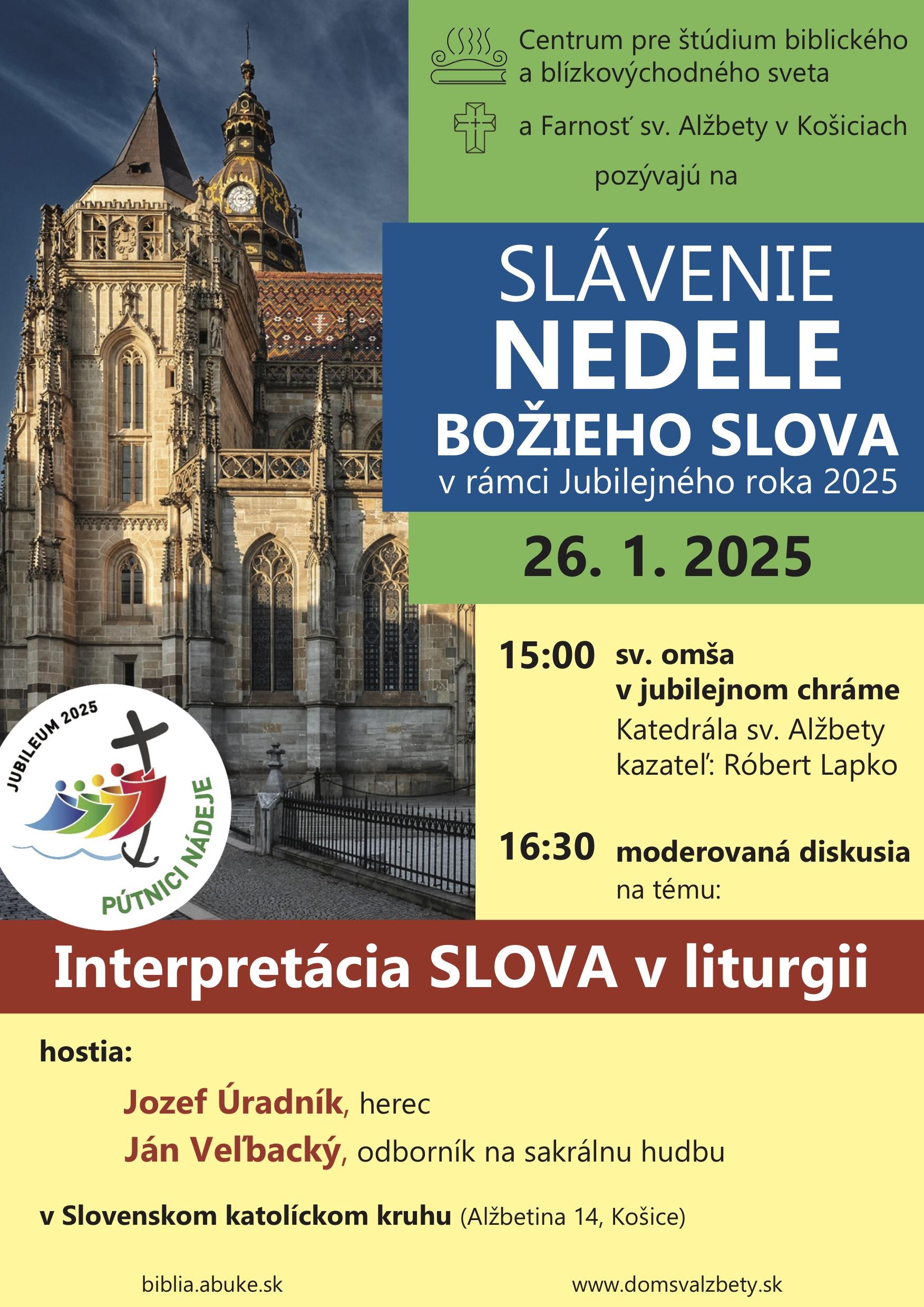 Košice, plagát, Nedeľa Božieho slova