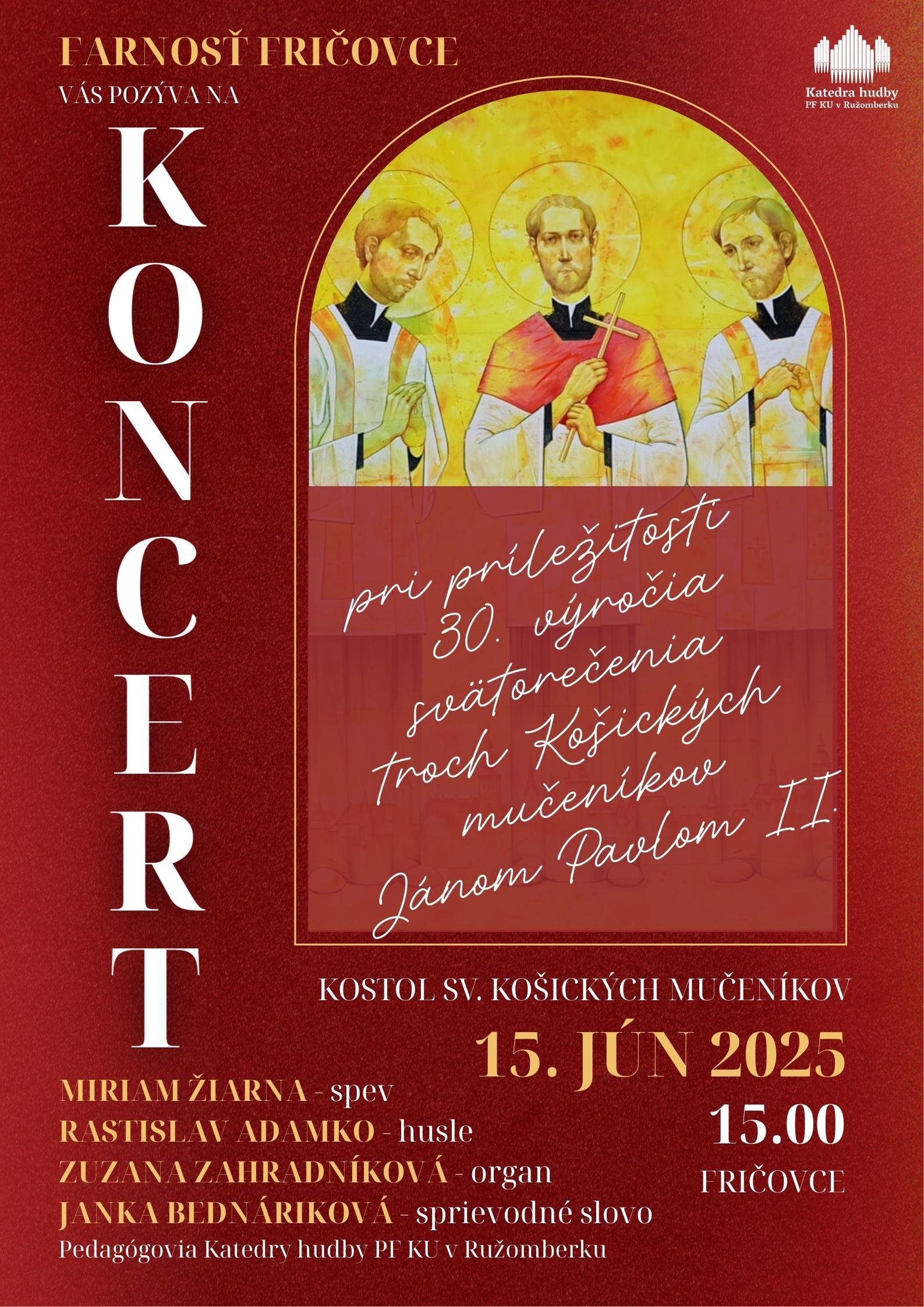 Friovce, koncert, plagat