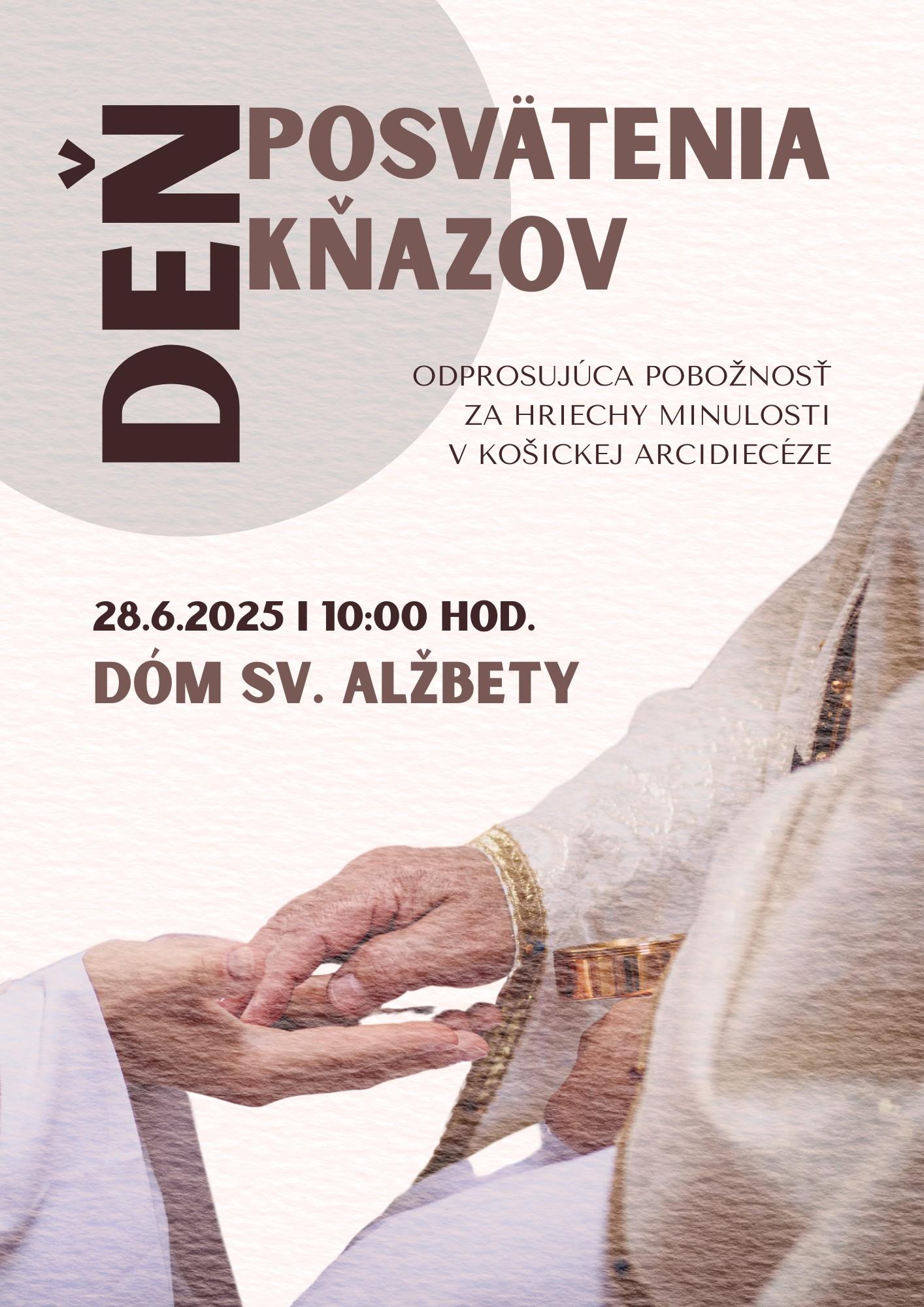Košice, Deň posvätenia kňazov, plagat