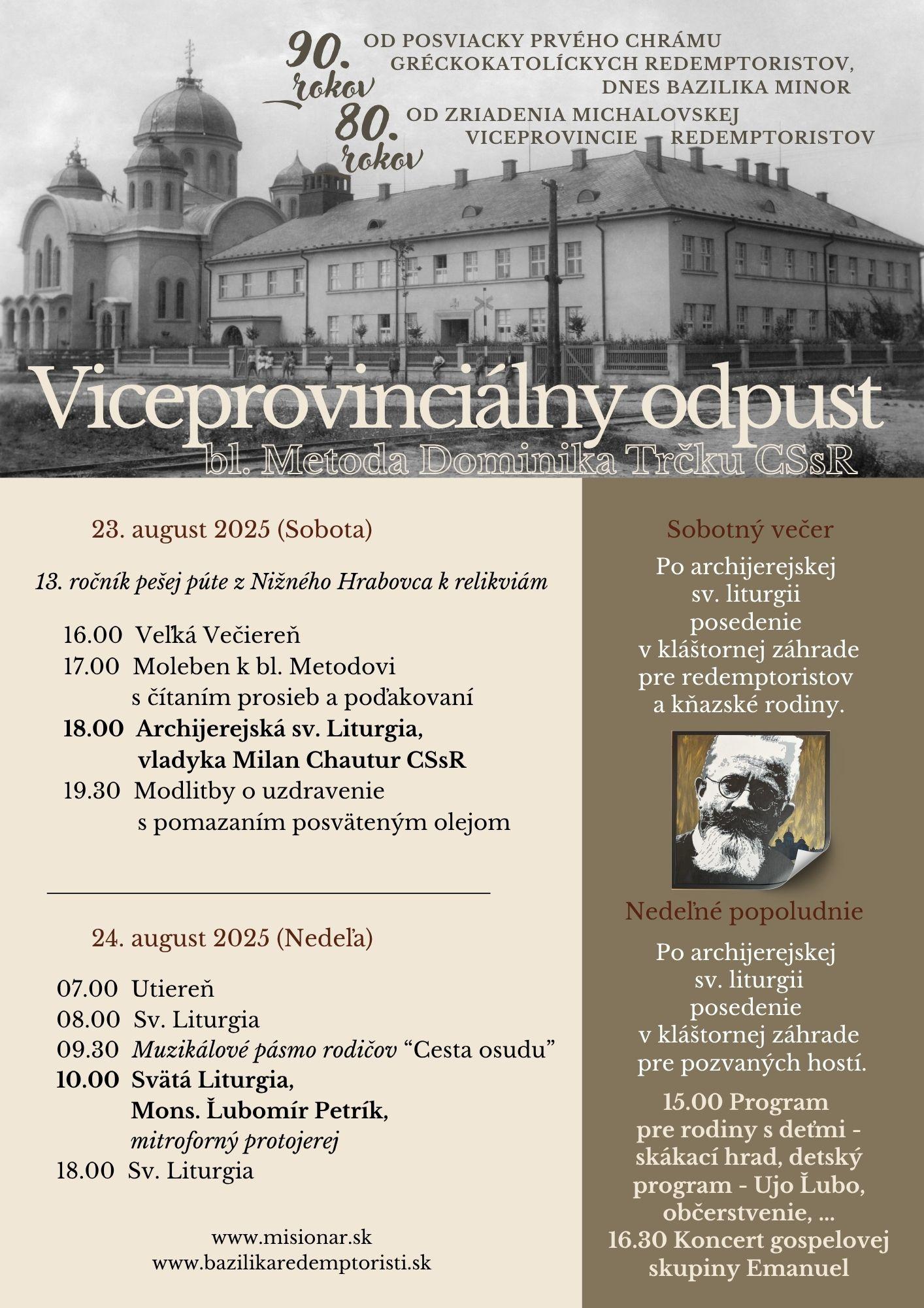 Michalovce, odpust, plagat