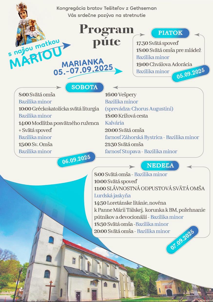 Marianka, bazilika, put, plagat