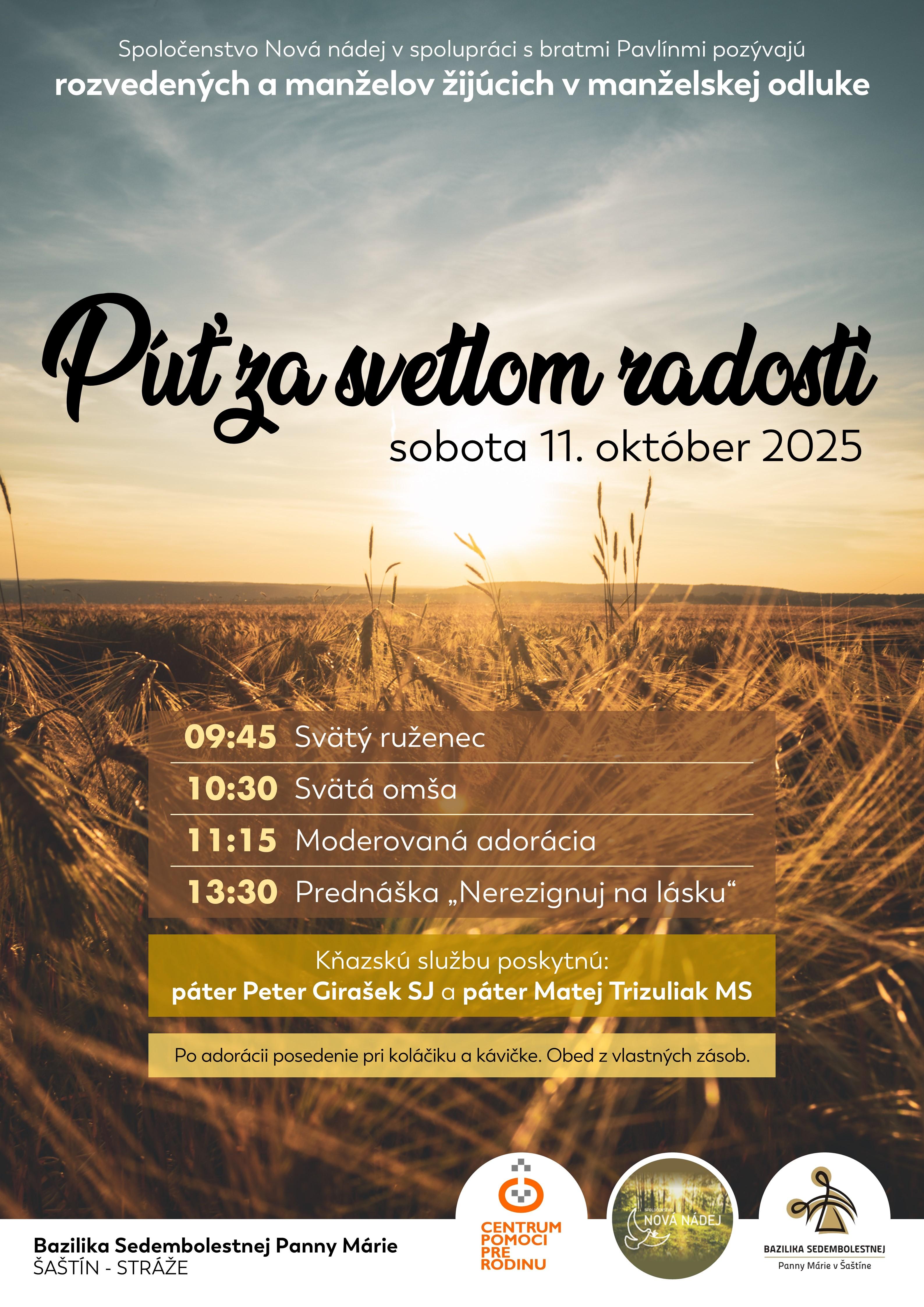 Šaštín, púť, plagát, rozvedení