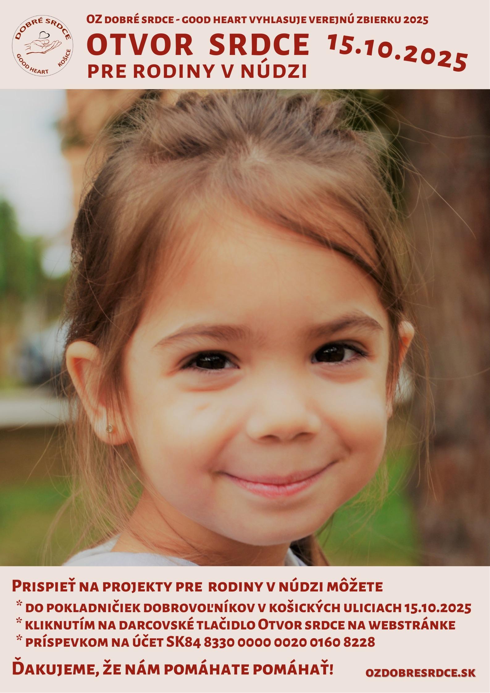 Košice, Dobré srdce, zbierka, mydlo, plagat, 2025