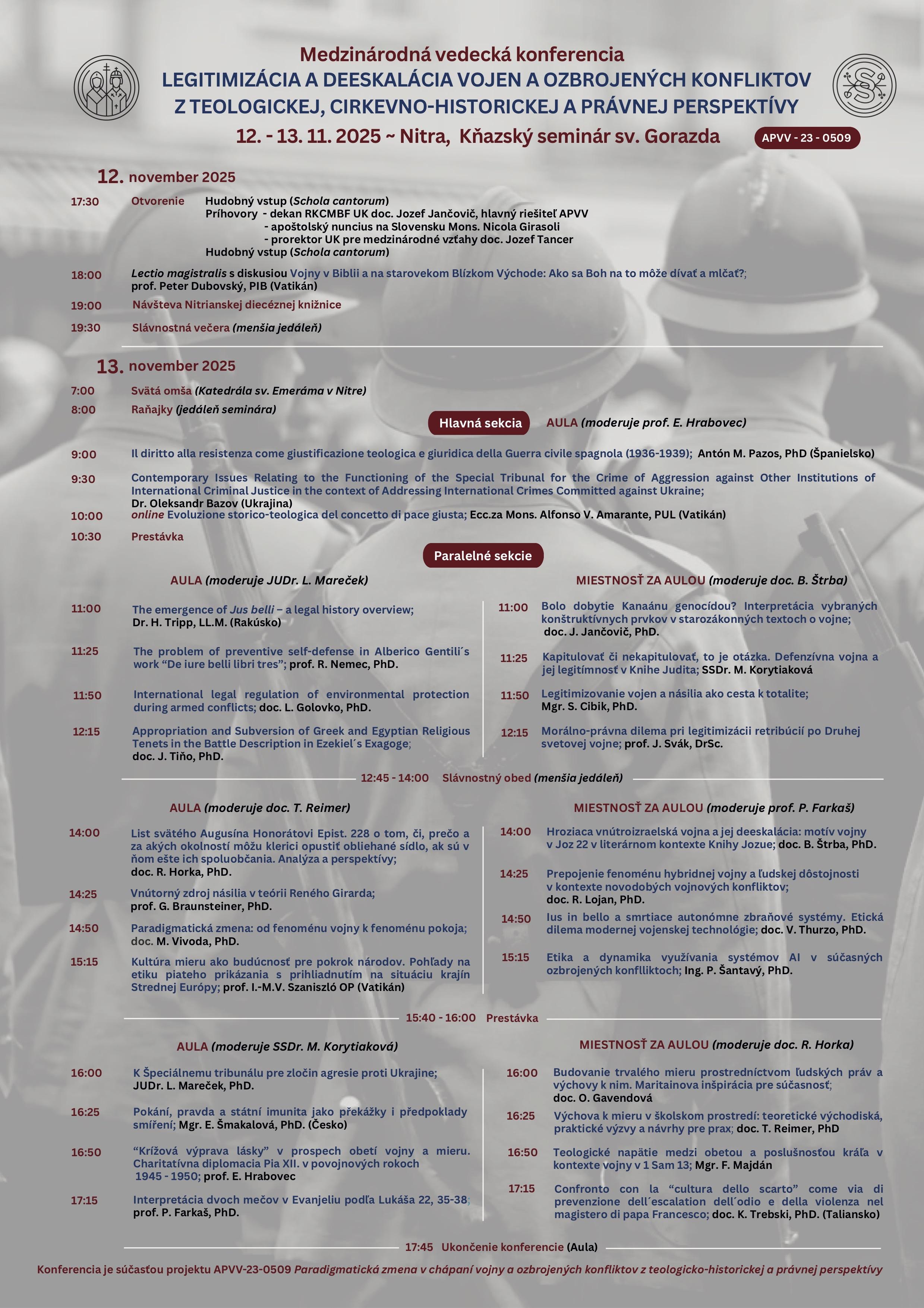 Nitra, konferencia, vojna