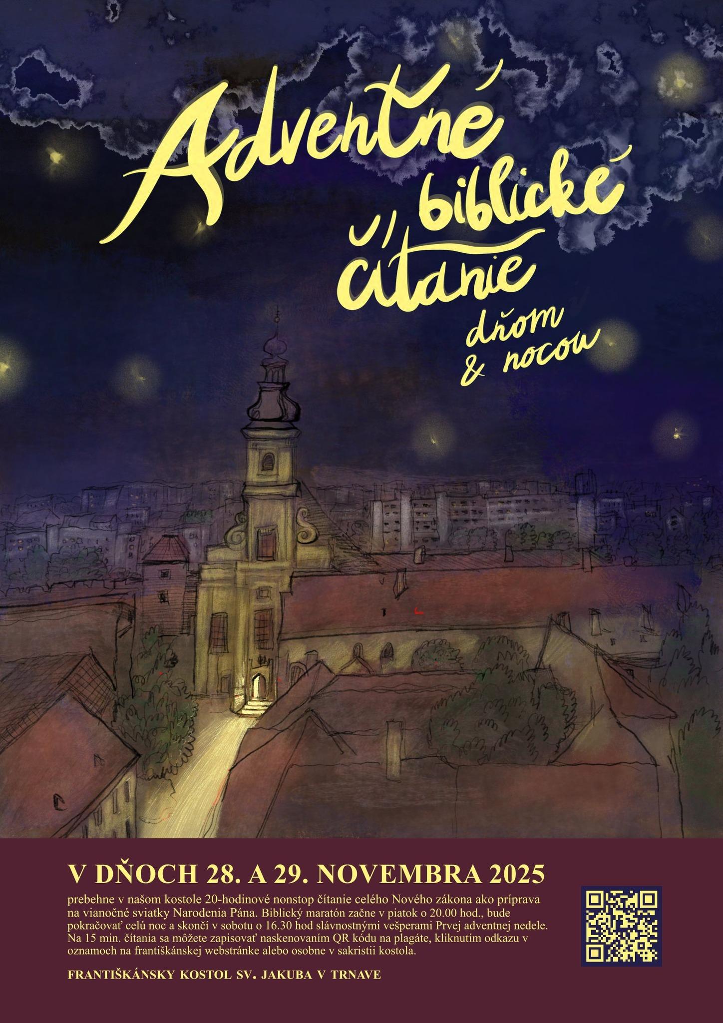 Trnava, advent, citanie, Biblia, plagat