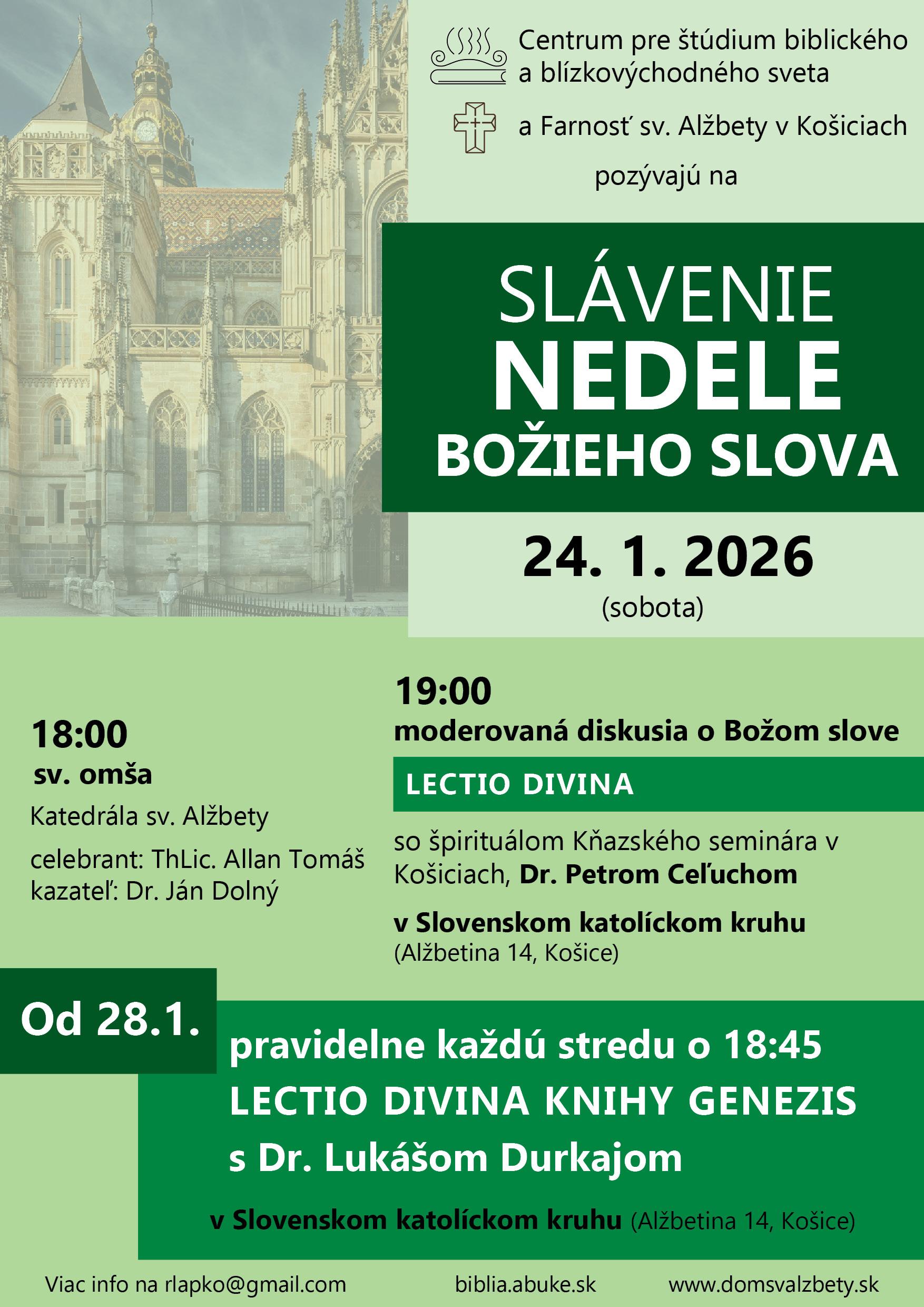 Ko�ice, Nede�a Bo�ieho slova, plagat