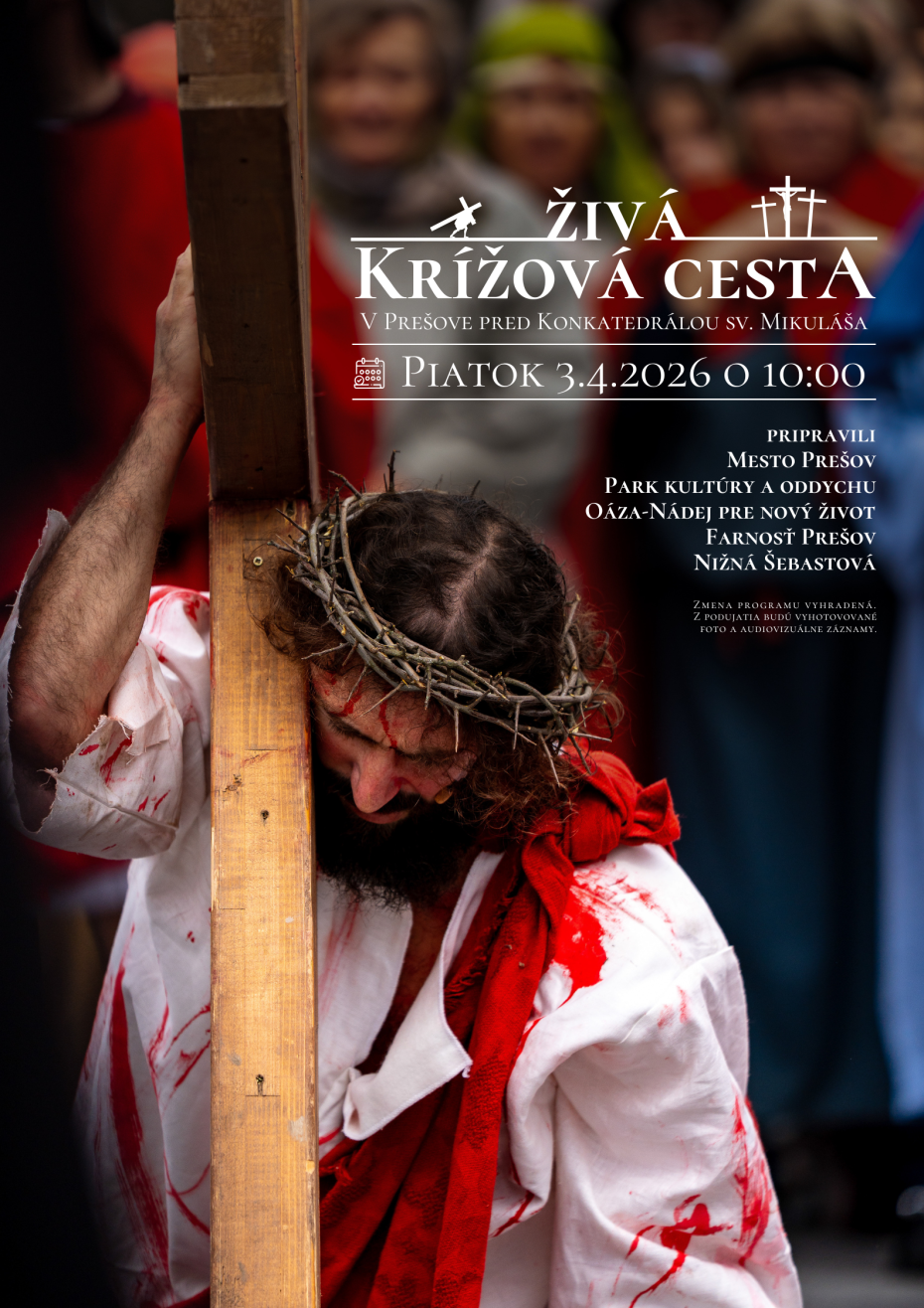 Prešov, krížová cesta, plagat, 2026