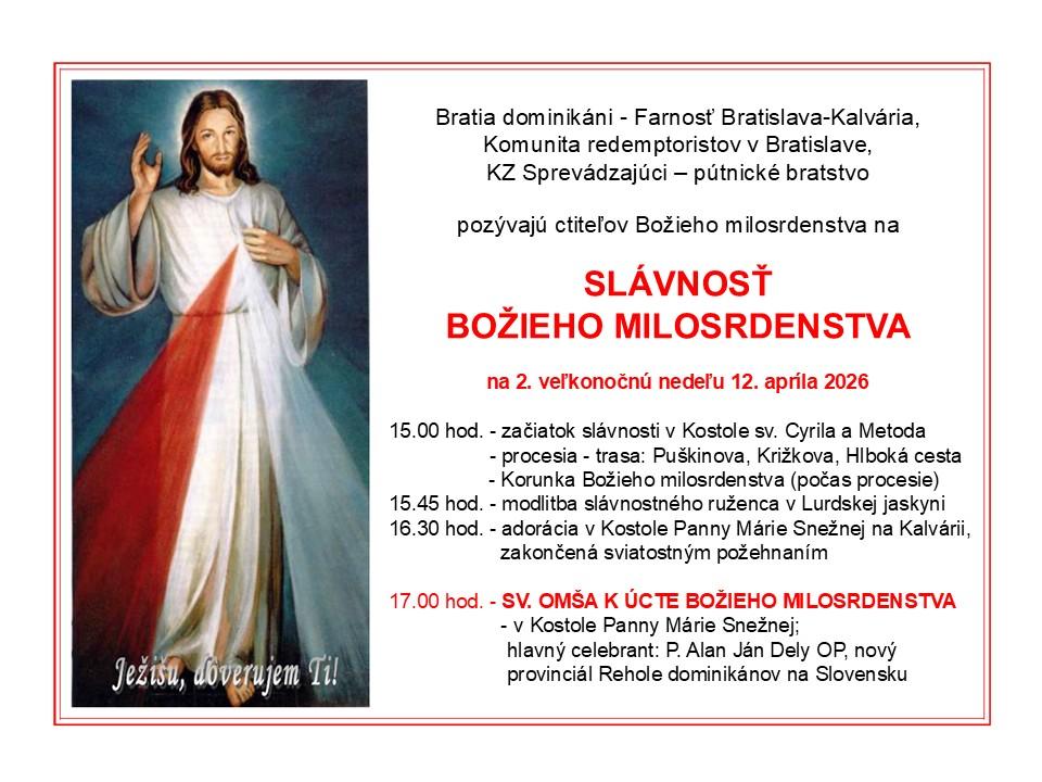 Bratislava, Bo�ie milosrdenstvo, plag�t