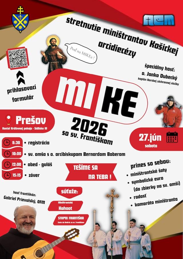 Prešov, miništranti, plagát, 2026