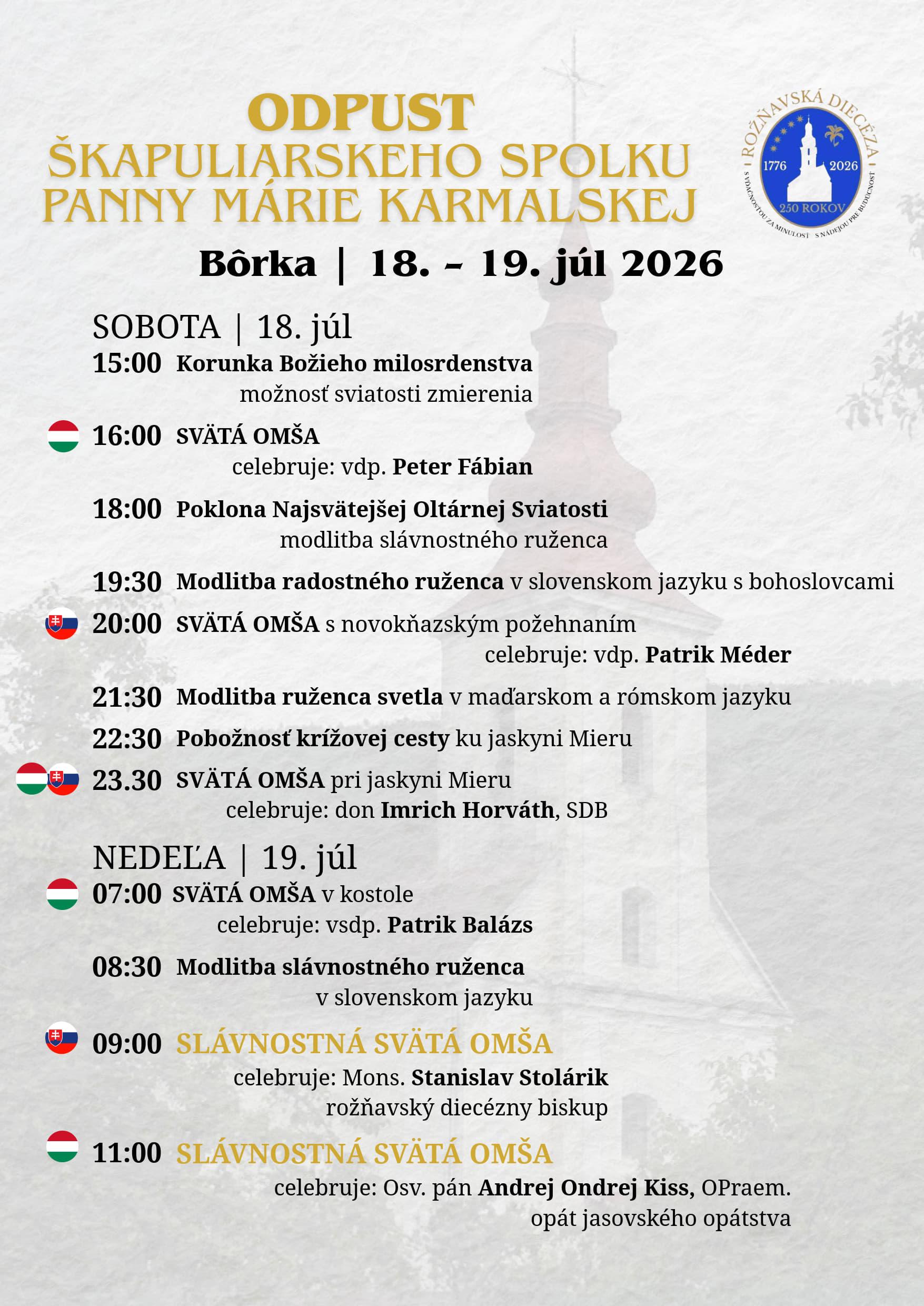 Borka, odpust, Karmelska, plagat, 2026