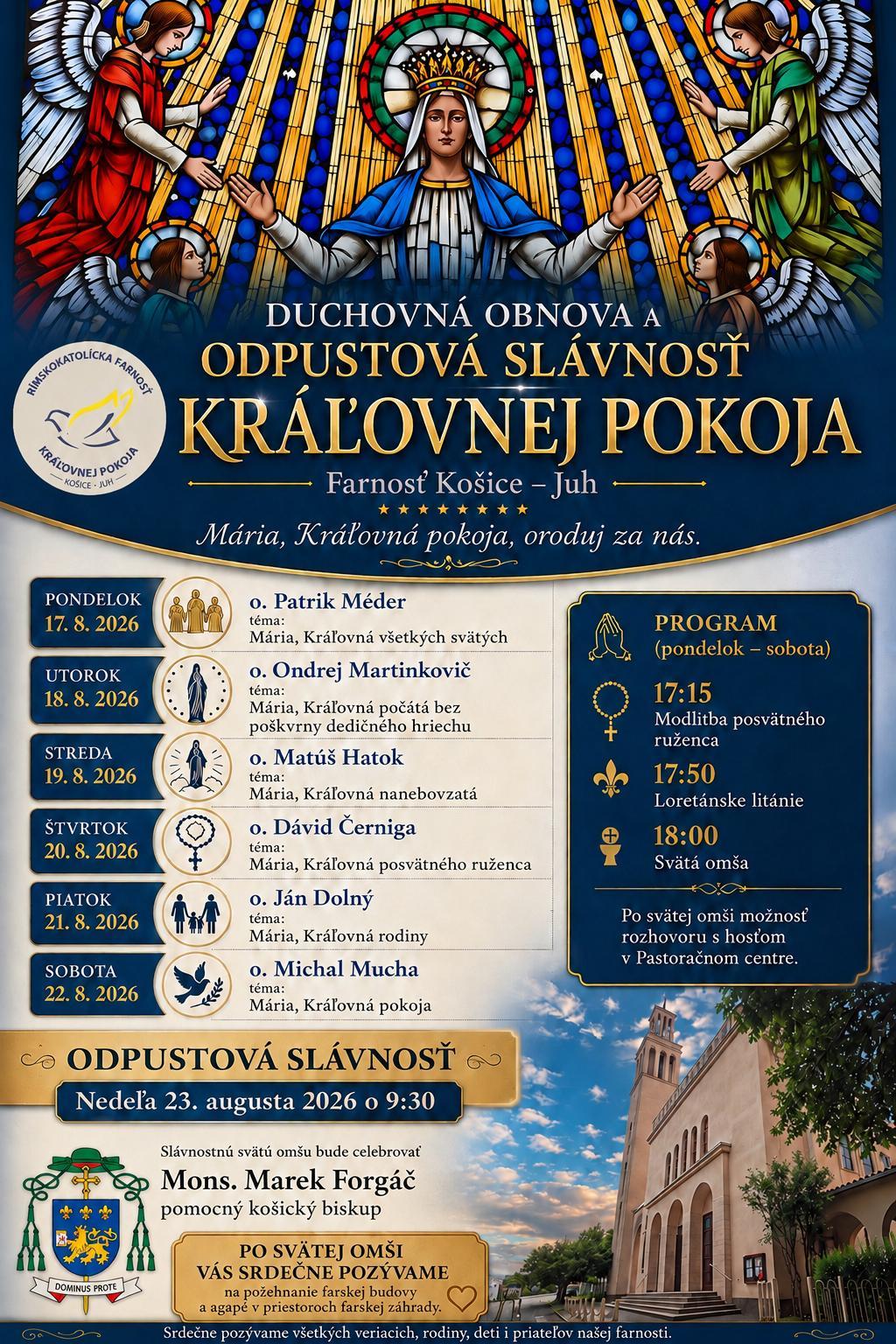Ko�ice, farnos�, Kr�ovn� Pokoja